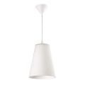 Aton 150- suspension e27 60w max, Ø150mm, verre opale, patère/câble blanc, s/lpe