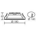 Ledium 15 - downlight ip20/44, rond, fixe, 110°, led intég. 15w 4000k 1200lm