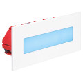 Baliz 3 - encastré mur rectang., fixe, blanc, led intég. 2,76w bleu