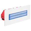 Baliz 3 - encastré mur rectang., fixe, blanc, led intég. 2,76w bleu