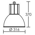 Suspension décorative LED Aric Lexa 37W 3000K 3600lm blanc