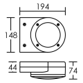 Applique murale extérieure Arges 10W graphite IP65 IK07 3000K 900 lumens - Aric