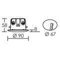 Air block 2 - encastré led ip65 recouvrable rt2012, 36° 6w 3000k blanc