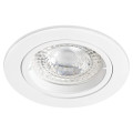 Speed 50 -enc. rond, fixe, gu5,3, blanc, ip20 a/lpe led 6w 3000k 500lm incl.