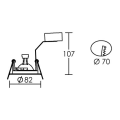 Speed 50 -enc. rond, fixe, gu5,3, blanc, ip20 a/lpe led 6w 3000k 500lm incl.