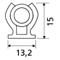 Clips plastiq. lumirai/moduled