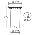 Walker 1-enc. Sol ext. Ip67 ik10, rond, e27 r63 40w max., lpe non incl.