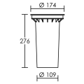 Kit walker 2 inox led e27 11w