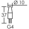 Lampe LED 12V G4 1,8W 3000K ultra plate ARIC