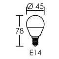 Lpe led spherique e14 5w/2700k