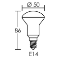 Lpe led r50 e14 5w/2700k