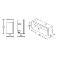 Dilga - encastré de mur extérieur led 4,5w 3000k asy 200lm, noir/doré