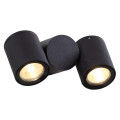 Topaze - appl. mur ext. ip54 ik08, 2 têtes, lpes led 6w 3000k 500lm incl.