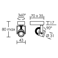 Micro lem 01 alu 2,5w 4500k