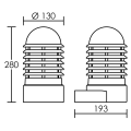 Caleo - applique mur ext. Ip44 ik07, gris, e27 75w max., lampe non incl.