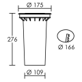 Walker 2-enc. Sol ext. Ip67 ik10, rond, inox, e27 r63 40w max, lpe non incl