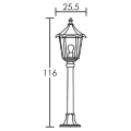 Lampadaire Noir avec Lanterne E27 1,16 m MONACO Aric