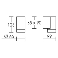 Applique murale extérieure Axo 2 graphite IP54 IK05 5,2W 3000K 450lm - Aric