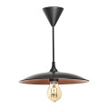 Roma - suspension e27 60w max, Ø280mm, acier noir/int.cuivré, lampe non incl.