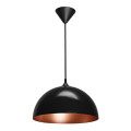 Como - suspension e27 60w max, Ø335mm, acier noir/int.cuivré, lampe non incl.