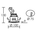 Classo -enc.gu5,3, ip20/44, cl.2, autorisé vol.1, blanc, lpe led 8w 3000k, 500lm