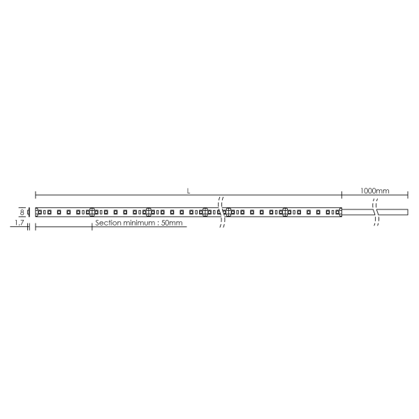 Kit flexo led 120 2700k / 2,5m