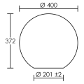 Bali - globe en pmma ø400mm pour mât ø60mm