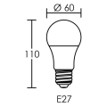 Lampe standard e27 led 9w 4000k 820lm, cl.énerg. a+, 15000h