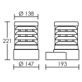 Appl. polo gris alu e27