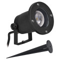 Aster - Projecteur Extérieur ip65 ik07 gu10, basculant, noir, avec lampe led 6w 3000k 470lm inclus