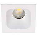 Ivaro - downlight carré fixe blanc, ip44, led intég. 36° 7,5w 4000k 620lm