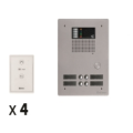 Kit portier collectif GKAML62 4 appels audio mains-libres 2 fils - Golmar Bitron Video