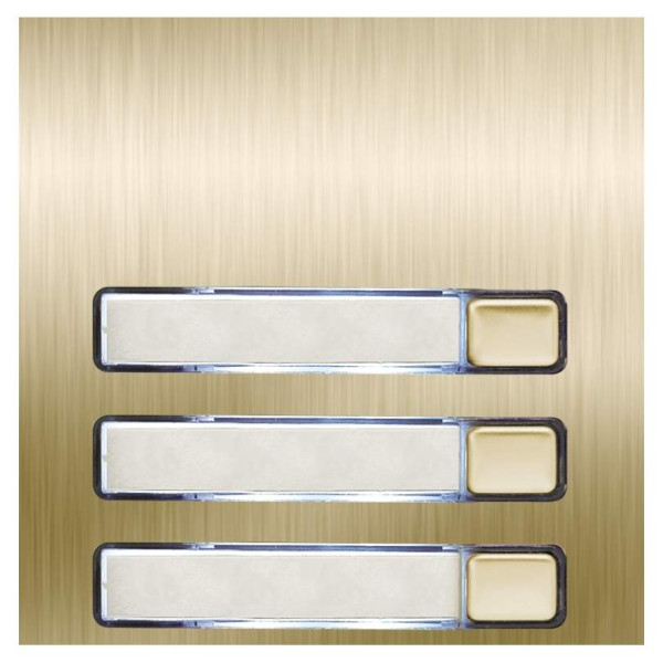 Module nexa inox 316 l, 3 bp sur 1 rangée gold