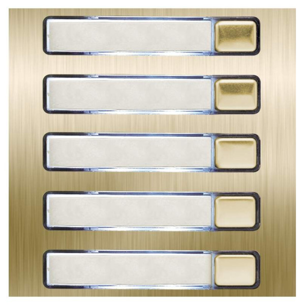 Module nexa inox 316 l, 5 bp sur 1 rangée gold