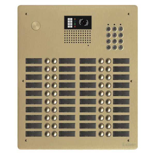 Platine aluminium haut-risque vidéo avec clavier 4 rangées 40 boutons champagne