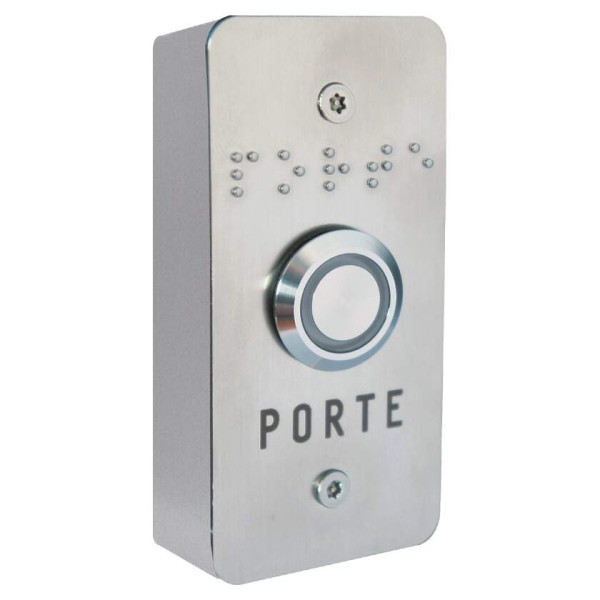 Bouton poussoir éclairé encastré t xbp no/nfe inox complet norme handicap