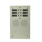 Platine aluminium haut-risque audio 2 rangées 6 boutons champagne