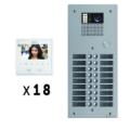 Kit 18 appels vidéo avec platine de rue aluminium 5mm gtv62