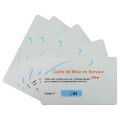 Lot de 5 cartes de mise en service