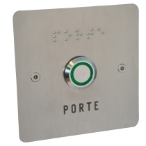 Bouton poussoir éclairé encastré t xbp no/nfe inox complet