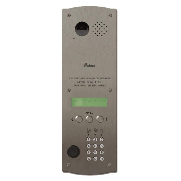 Platine digitale à défilement de noms inox 2.5 mm vidéo (securv2p) avec clavier 