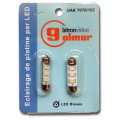 Lot de 2 Lampes Navettes LED Bleues pour Interphone Golmar - sous Blister