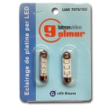 Lot de 2 Lampes Navettes LED Bleues pour Interphone Golmar - sous Blister