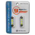 Lot de 2 lampes led navettes blanches pour interphone - Golmar Bitron Video