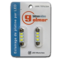 Lot de 2 lampes led navettes blanches pour interphone - Golmar Bitron Video