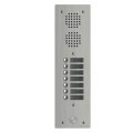 Platine aluminium haut-risque audio 1 rangée 8 boutons