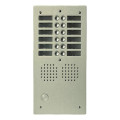 Platine aluminium haut-risque audio 2 rangées 12 boutons champagne