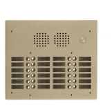 Platine aluminium haut-risque audio 4 rangées 24 boutons champagne
