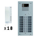 Kit 18 appels audio avec platine de rue aluminium 5mm gtv62