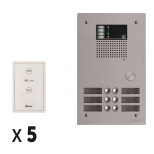 Kit portier collectif GKAML62 5 appels audio mains-libres 2 fils - Golmar Bitron Video